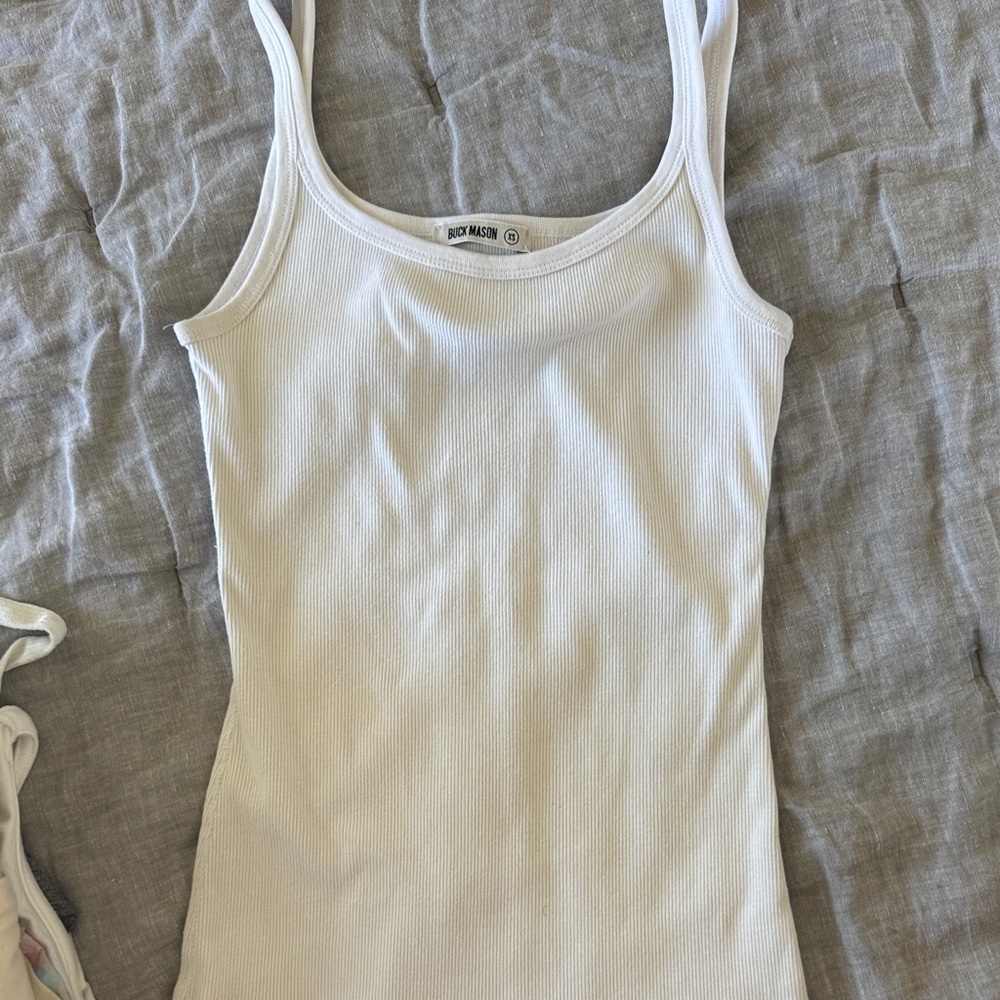 Buck Mason White Tank Top